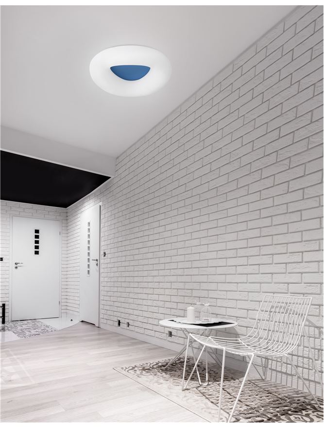 Plafoniera CIA Blue Aluminium & Acrylic Dimmable LED 38W 3000K Diam: 45 cm Nova Luce