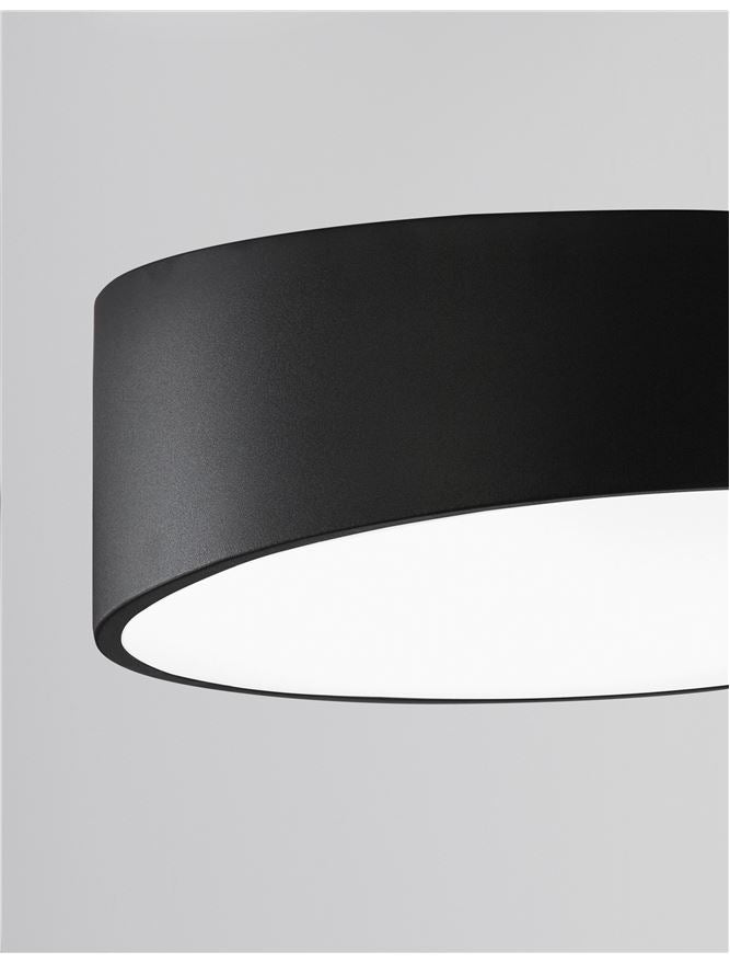 Plafoniera MAGGIO Sandy Black Aluminium Matt White Acrylic Diffuser 30W Diam: 40 cm Nova Luce