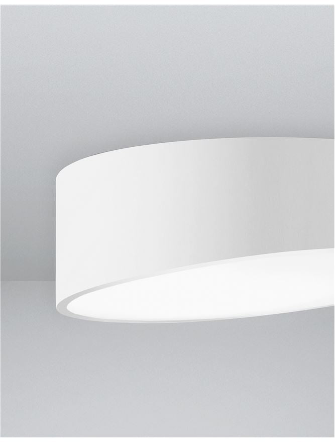 Plafoniera MAGGIO Sandy White Aluminium Matt White Acrylic Diffuser 30W Diam: 40 cm Nova Luce
