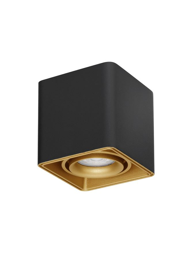 Plafoniera NAMI Black & Gold Aluminium LED 1X10W GU10 Dim: 11X11 cm  Nova Luce