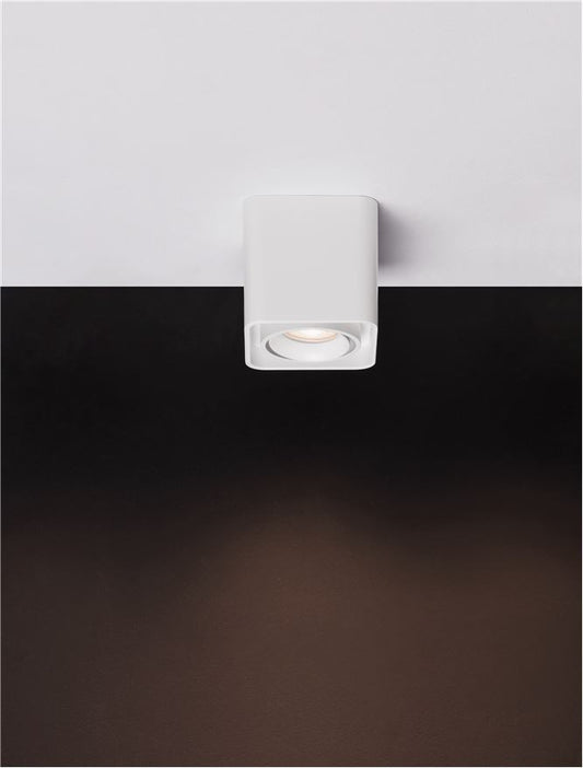 Plafoniera NAMI White Aluminium LED 1X10W GU10 Dim: 11X11 cm  Nova Luce