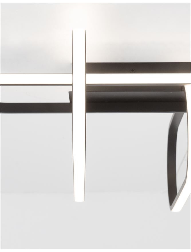 Plafoniera ARTE Matt Black Aluminium & Acrylic 38.4W Dim: 66.5X53 cm Nova Luce