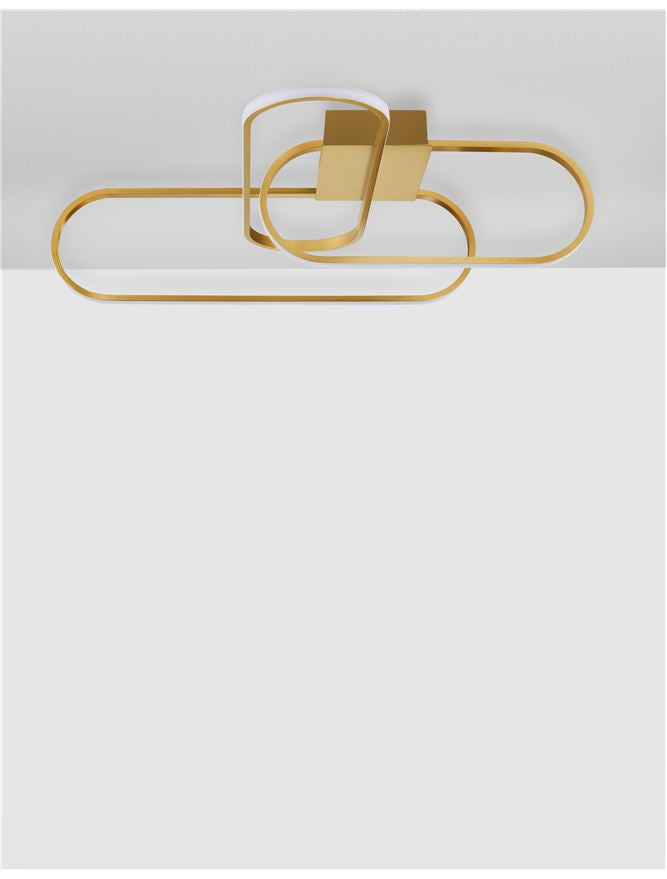 Plafoniera ARTE Gold Aluminium & Acrylic 38.4W Dim: 66X53 cm Nova Luce