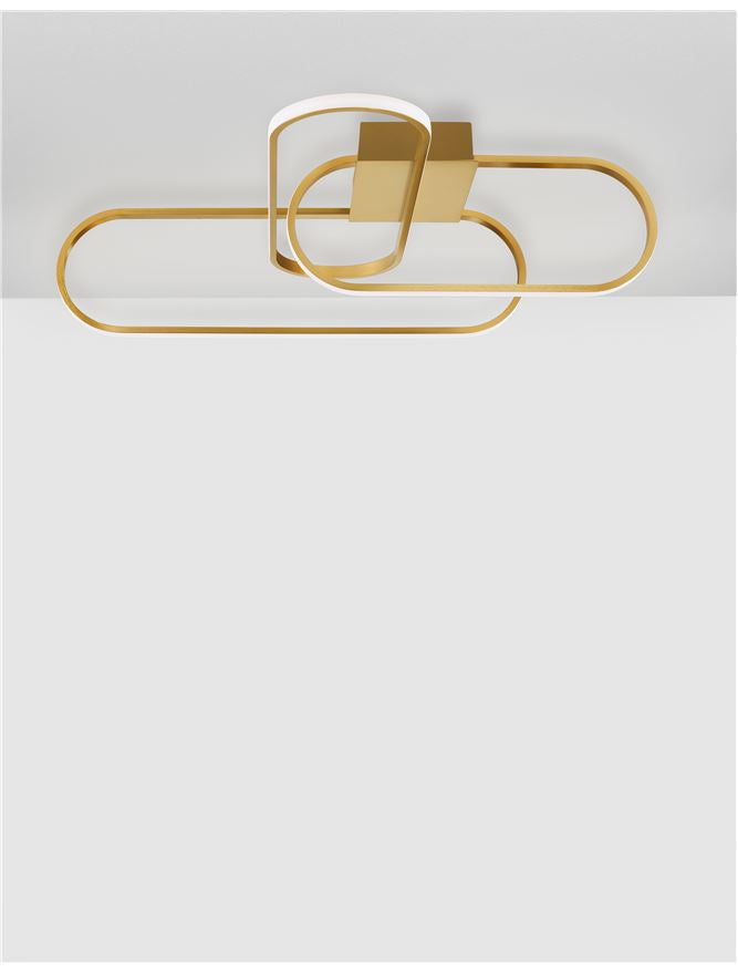 Plafoniera ARTE Gold Aluminium & Acrylic 38.4W Dim: 66X53 cm Nova Luce