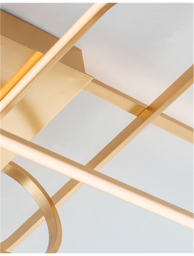 Plafoniera ARTE Gold Aluminium & Acrylic 38.4W Dim: 66X53 cm Nova Luce