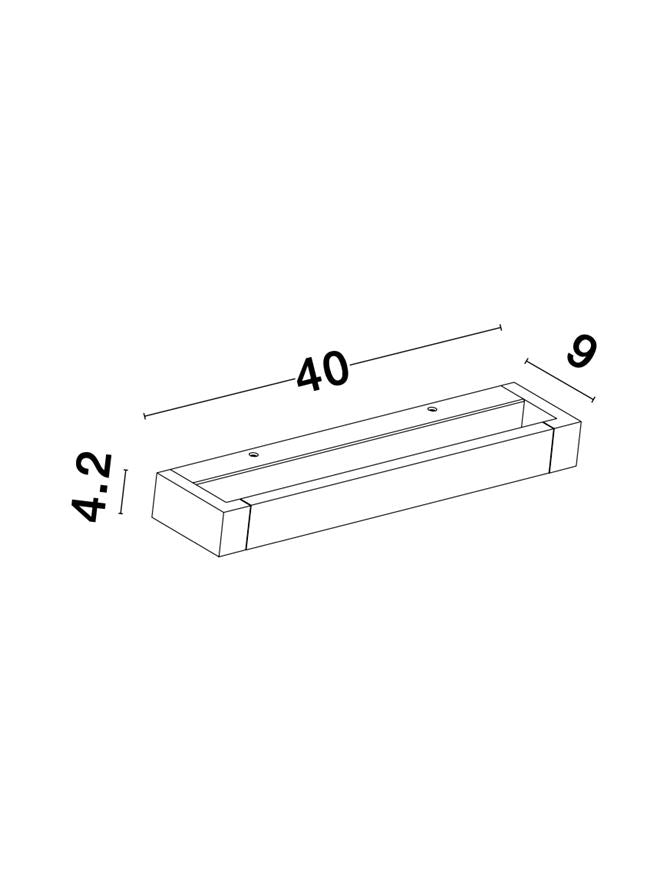 Aplica de interior LINE LED 12 Watt Lm 3000K IP20 L40cm Nova Luce