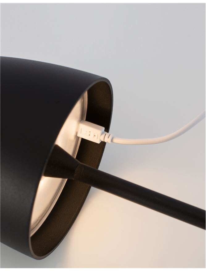 Lampa de masa portabila Colt,negru, 2W, IP44  H 38 cm Nova Luce