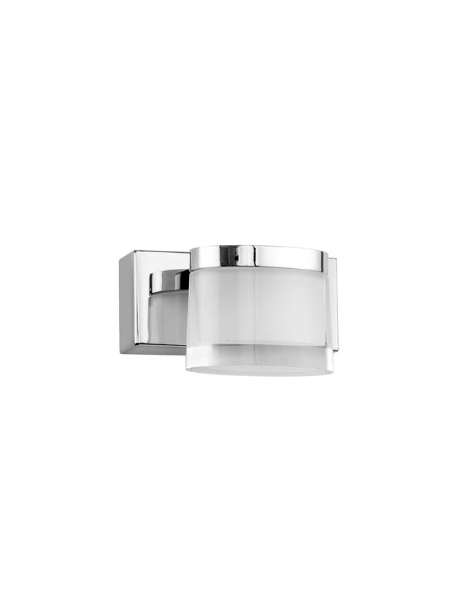 Aplica de interior SABIA Chrome Aluminum & Acrylic LED 5W 3000K Dim: L. 12 X W. 9.8 X H. 7.5 cm IP44 Nova Luce