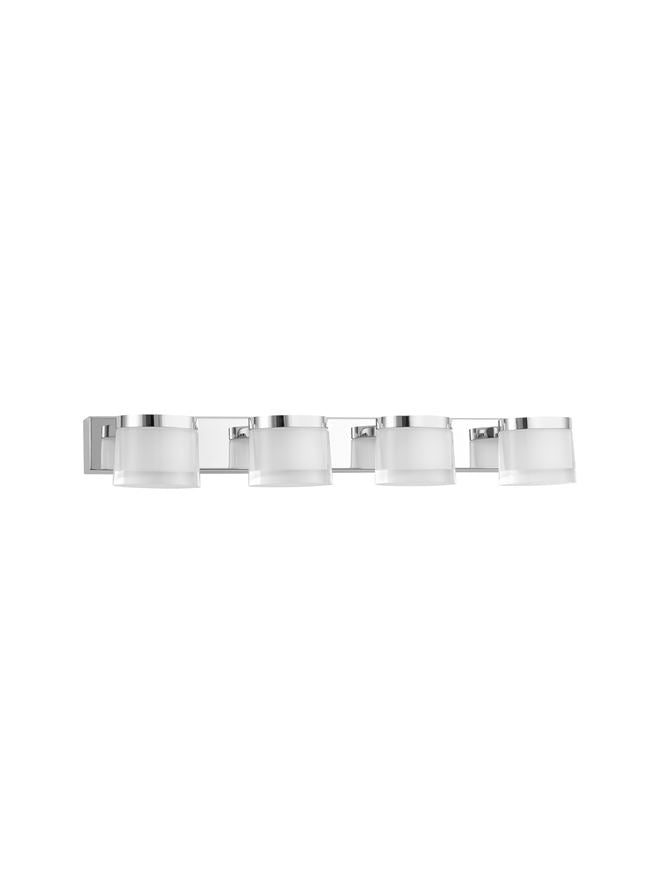Aplica de interior SABIA Chrome Aluminum & Acrylic LED 20W 3000K Dim: L.51 X W. 9.8 X H. 7.5 cm IP44 Nova Luce