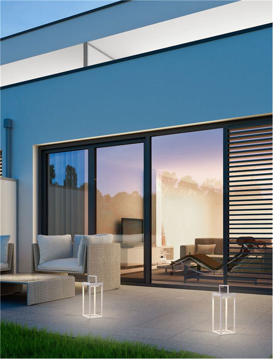 Bolard TEGOLO white, LED 2Watt 5Volt DC 231Lm IP54 3000K Solar Light Cable Length: 100 cm Nova Luce