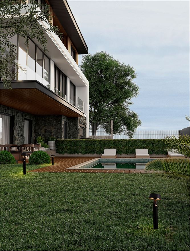 Bolard CHIARO black, LED 1Watt 5V DC 69Lm IP54 3000K Solar Light With Sensor Nova Luce