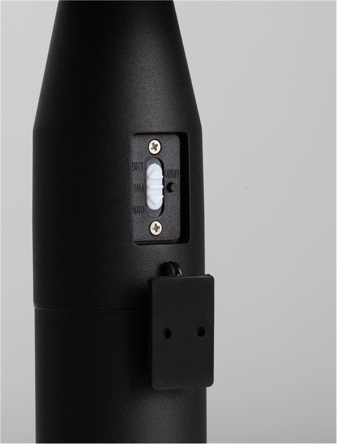 Bolard CHIARO black, LED 1Watt 5V DC 69Lm IP54 3000K Solar Light With Sensor Nova Luce