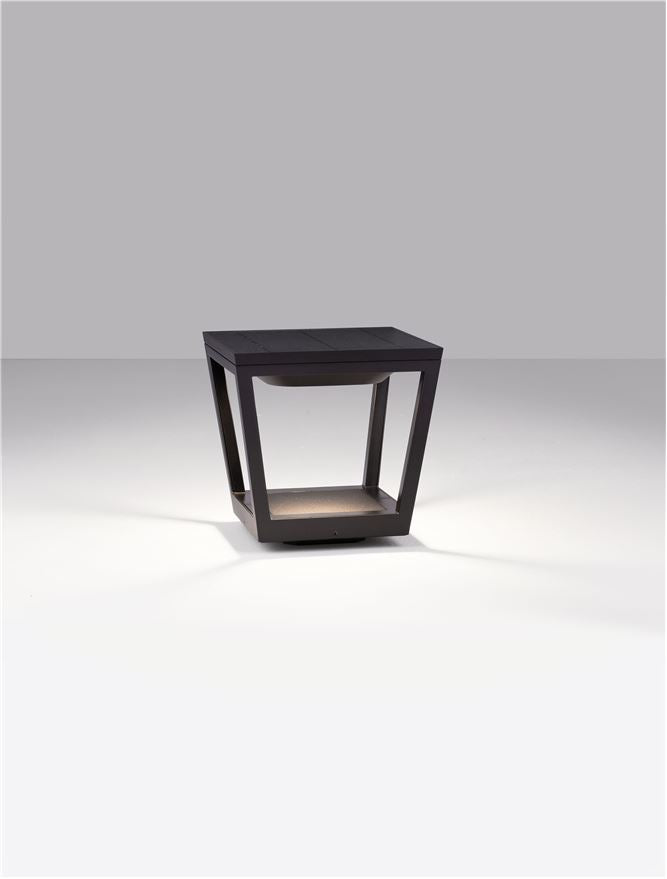 Bolard CUPPA black, LED 2Watt 5V DC 186Lm IP54 3000K Solar Light With Sensor Nova Luce