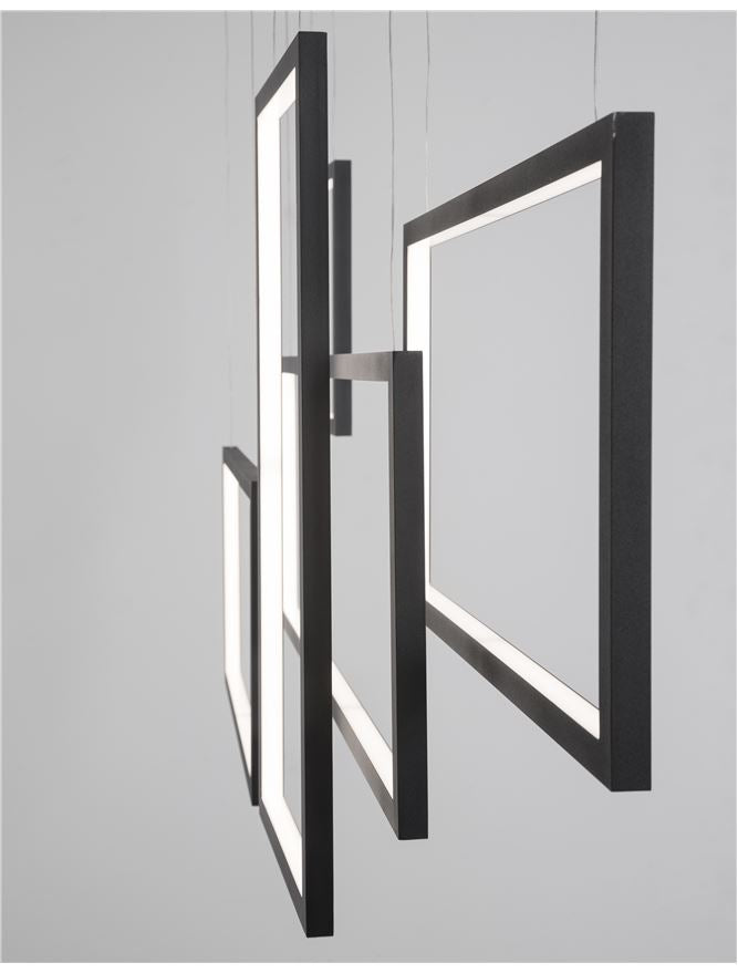 Lampa suspendata CORNICE Sandy Black Aluminium & Acrylic NOVA LUCE