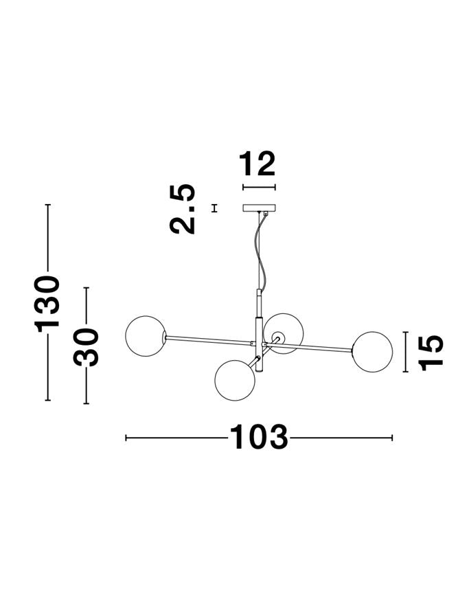 Lampa suspendata verticala VITRA 4 NOVA LUCE