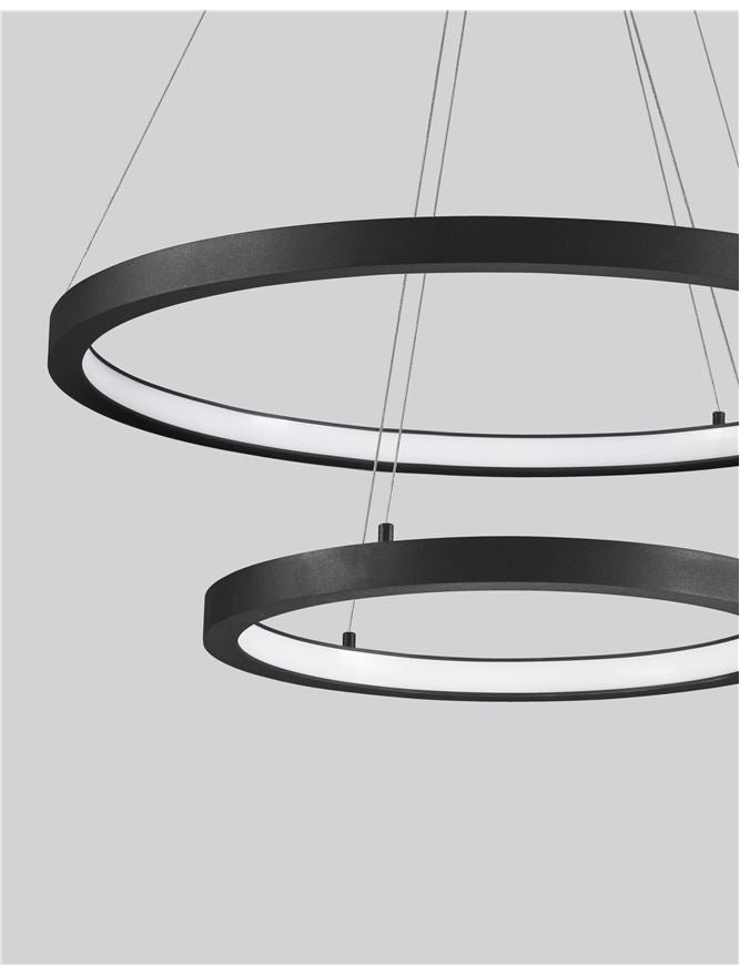 Lampa suspendata EMPATIA 2 Sandy Black Aluminium 4200Lm NOVA LUCE