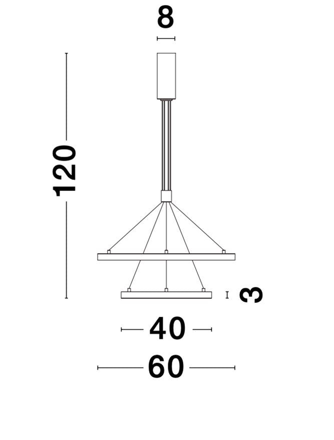 Lampa suspendata EMPATIA 2 Sandy Black Aluminium 4200Lm NOVA LUCE