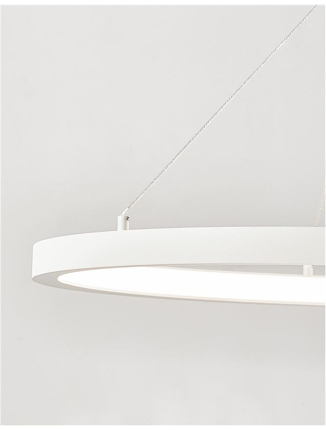 Lampa suspendata EMPATIA Sandy White Aluminium 2450Lm NOVA LUCE