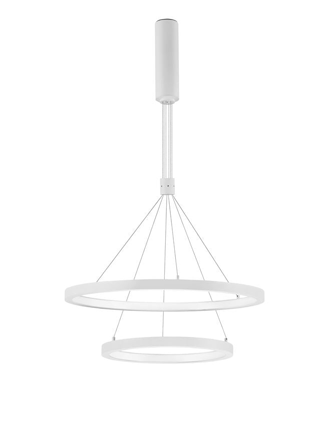 Lampa suspendata EMPATIA 2 Sandy White Aluminium 4200Lm NOVA LUCE