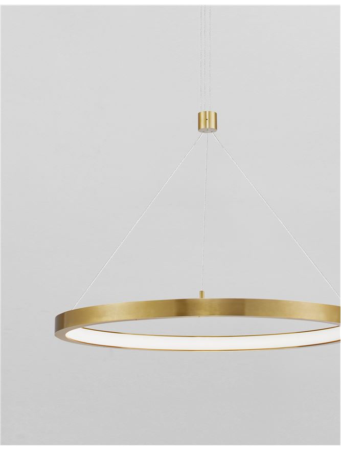 Lampa suspendata EMPATIA Gold Brass Aluminium D60 NOVA LUCE