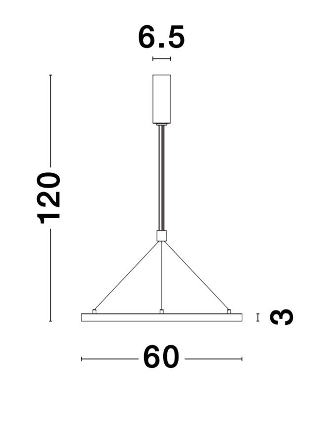 Lampa suspendata EMPATIA Gold Brass Aluminium D60 NOVA LUCE
