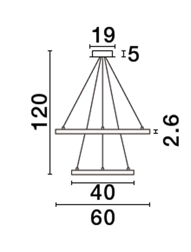 Lampa suspendata EMPATIA 2 Sandy Black Aluminium 1755Lm NOVA LUCE