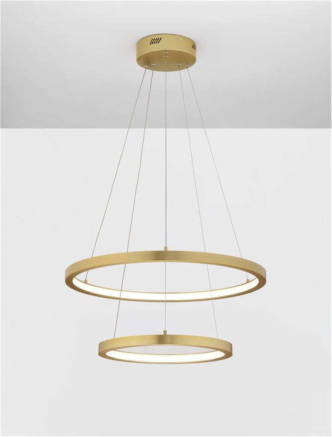 Lampa suspendata EMPATIA 2 Brass Gold Aluminium 1755Lm NOVA LUCE