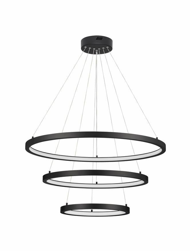 Lampa suspendata EMPATIA 3 Sandy Black Aluminium 2244Lm NOVA LUCE
