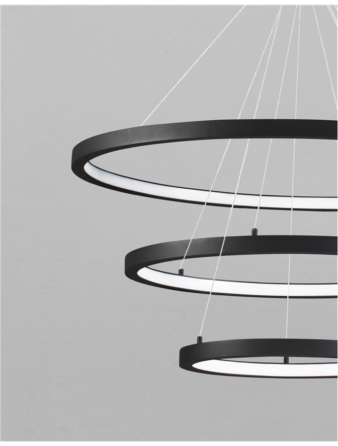 Lampa suspendata EMPATIA 3 Sandy Black Aluminium 7560Lm NOVA LUCE
