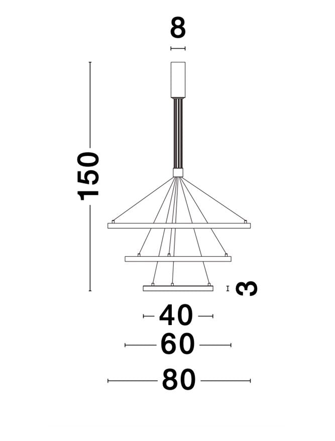Lampa suspendata EMPATIA 3 Sandy Black Aluminium 7560Lm NOVA LUCE