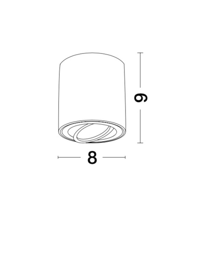 Plafoniera GOZZANO tip spot aplicat alb max.50W Diam.8 cm Nova Luce