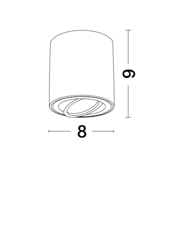 Plafoniera GOZZANO tip spot aplicat negru max.50W Diam. 8 cm Nova Luce