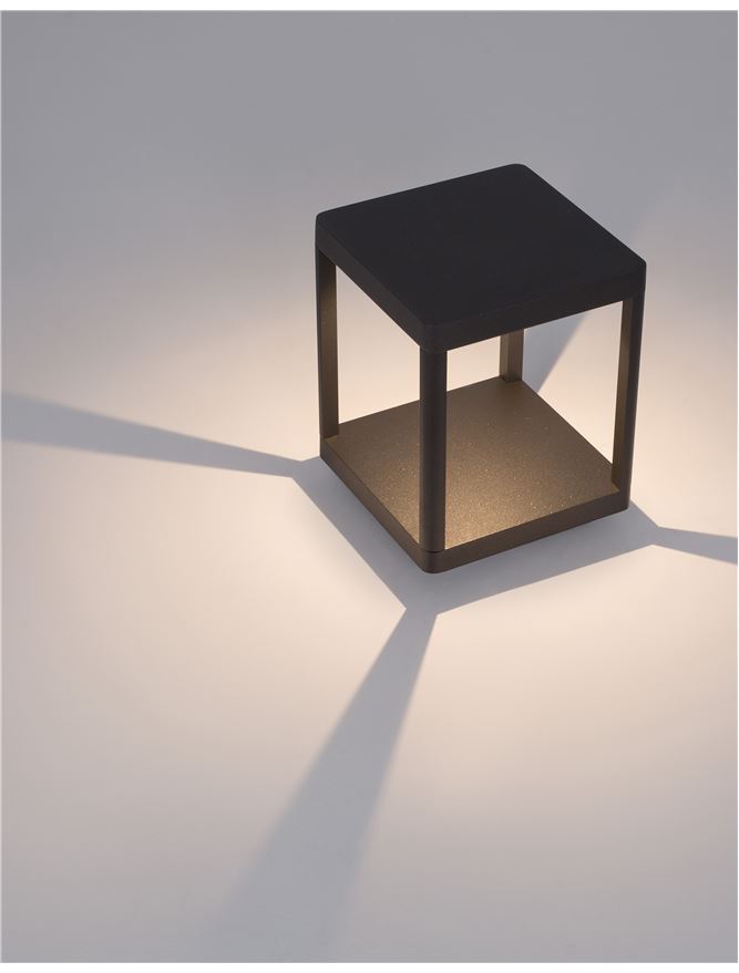 Bolard luminos de exterior SURF Anthracite, 8W, H 23cm, 3000K, IP65 Nova Luce