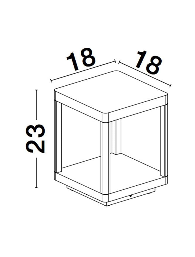 Bolard luminos de exterior SURF Anthracite, 8W, H 23cm, 3000K, IP65 Nova Luce