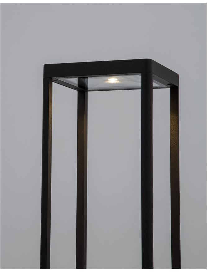 Bolard luminos de exterior SURF Anthracite, 8W, H 80cm, 3000K, IP65 Nova Luce