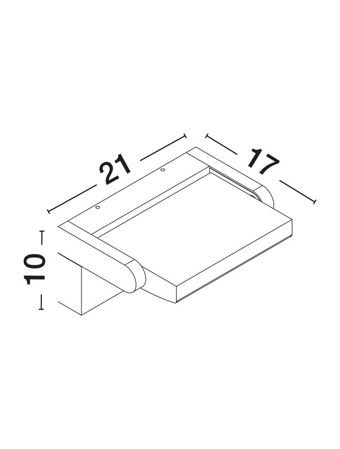 Aplica de exterior SALLY black, LED 20W 3000K IP54 Solar light Nova Luce