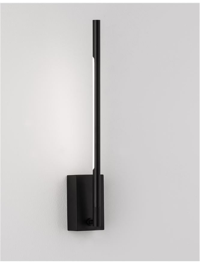 Aplica de interior RACCIO single black 4,6W IP20 H37cm Nova Luce