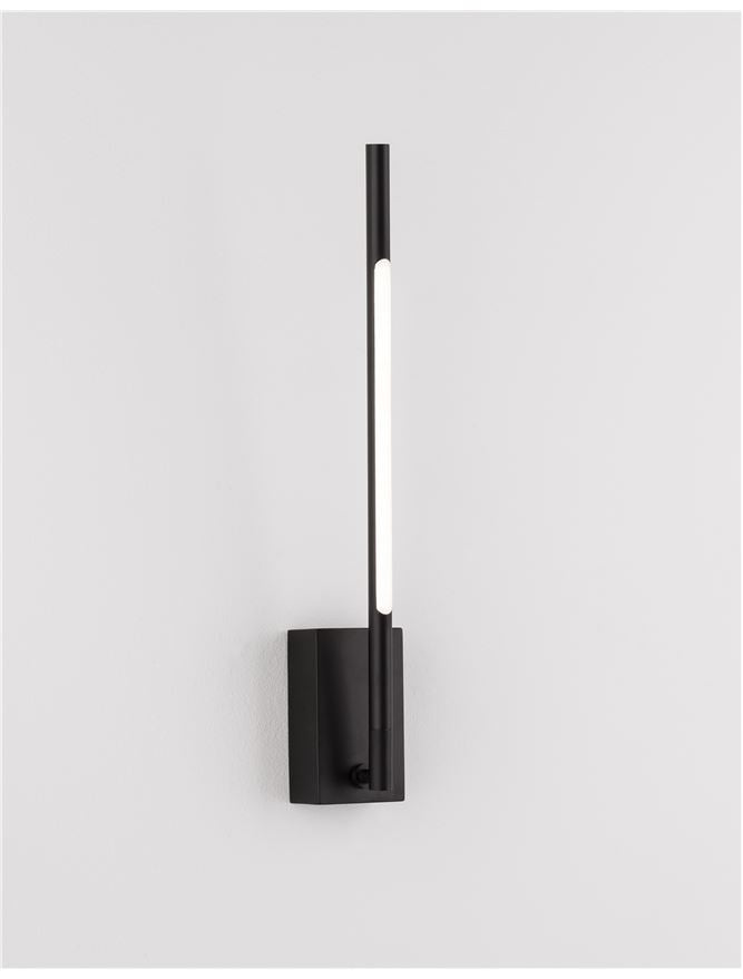 Aplica de interior RACCIO single black 4,6W IP20 H37cm Nova Luce