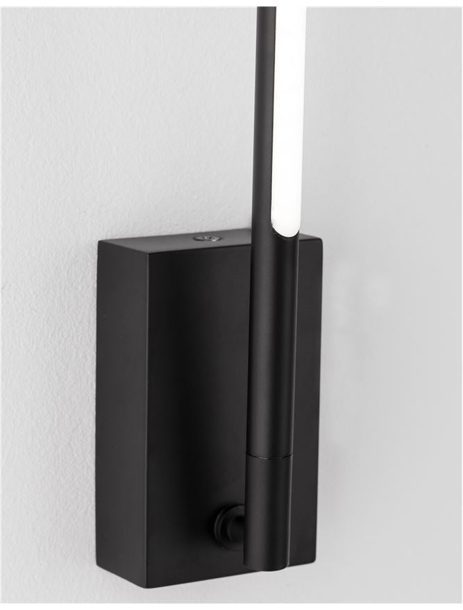 Aplica de interior RACCIO single black 4,6W IP20 H37cm Nova Luce