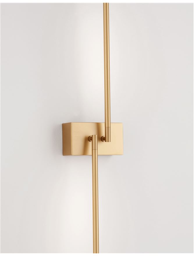 Aplica de interior RACCIO double gold 9,2W IP20 H74cm Nova Luce