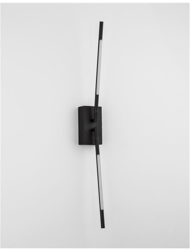 Aplica de interior RACCIO double black 9,2W IP20 H74cm Nova Luce