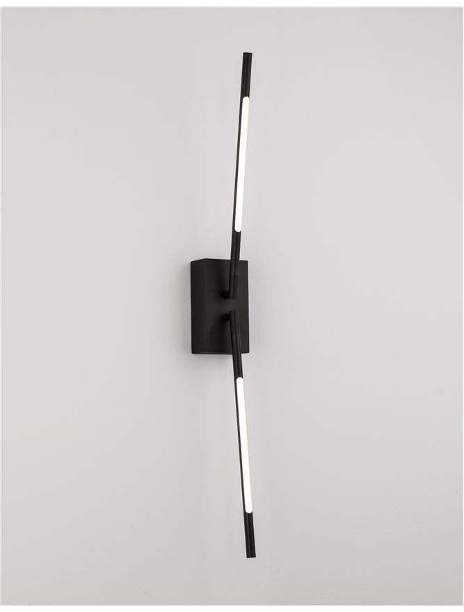 Aplica de interior RACCIO double black 9,2W IP20 H74cm Nova Luce