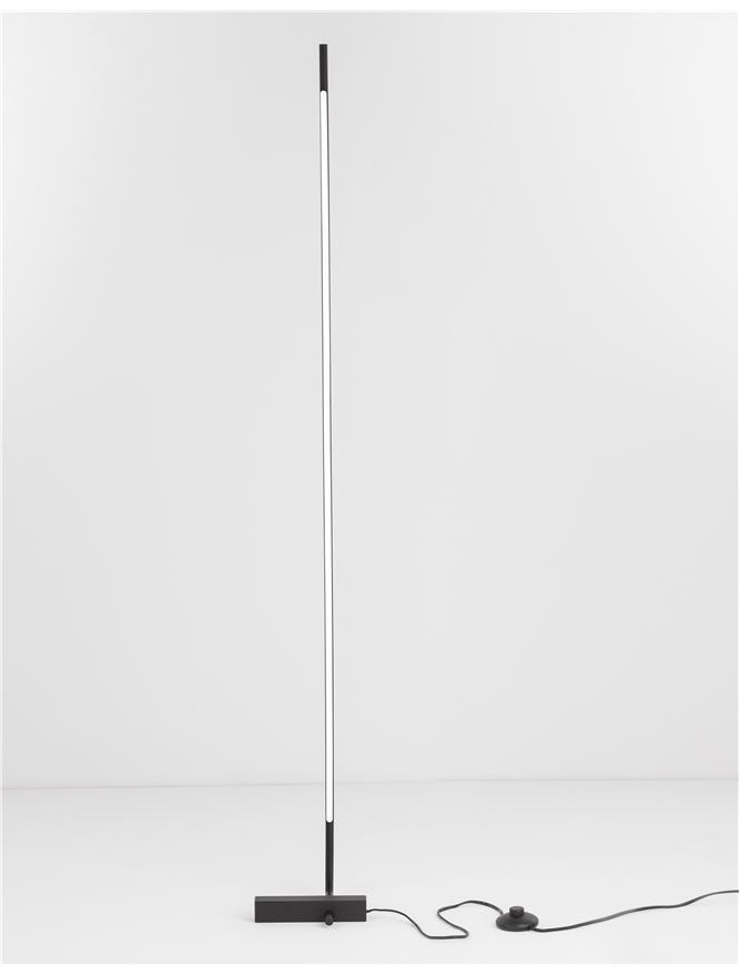 Lampadar RACCIO black led 17,3W  3000K IP20 H140cm Nova Luce