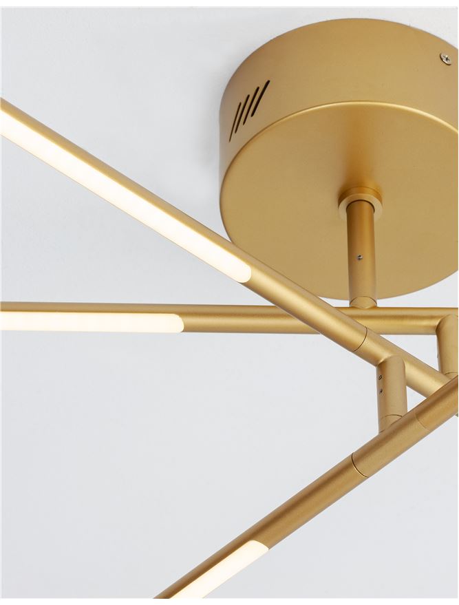 Plafoniera RACCIO Gold Metal & Acrylic 30W Dim: 84 X 77 cm Nova Luce