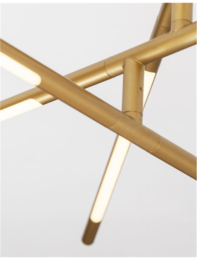 Plafoniera RACCIO Gold Metal & Acrylic 30W Dim: 84 X 77 cm Nova Luce