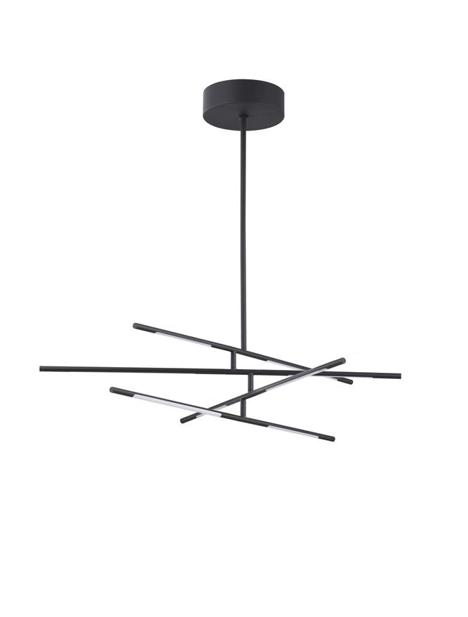 Lampa suspendata RACCIO Black Metal & Acrylic L84 NOVA LUCE
