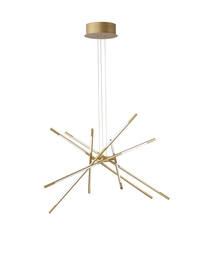 Lampa suspendata RACCIO Gold Metal & Acrylic D85  NOVA LUCE