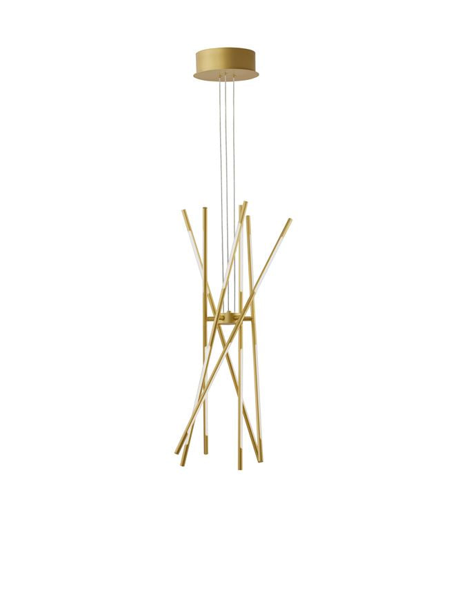 Lampa suspendata RACCIO Gold Metal & Acrylic D85  NOVA LUCE