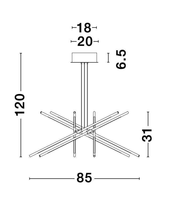 Lampa suspendata RACCIO Black Metal & Acrylic D85 NOVA LUCE