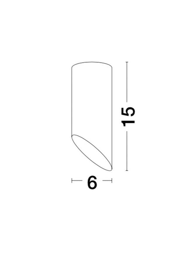 Plafoniera OSLO Sandy White Aluminium Outside and Inside 1X50W GU10 Diam: 6 cm H.15 cm Nova Luce